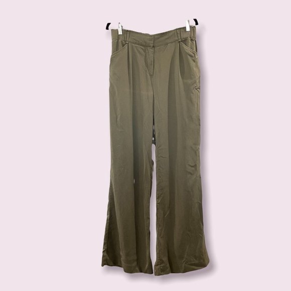 Marine Layer Pants - Marine Layer 100% Tencel Straight Leg Pants Army Green Khaki Size Large